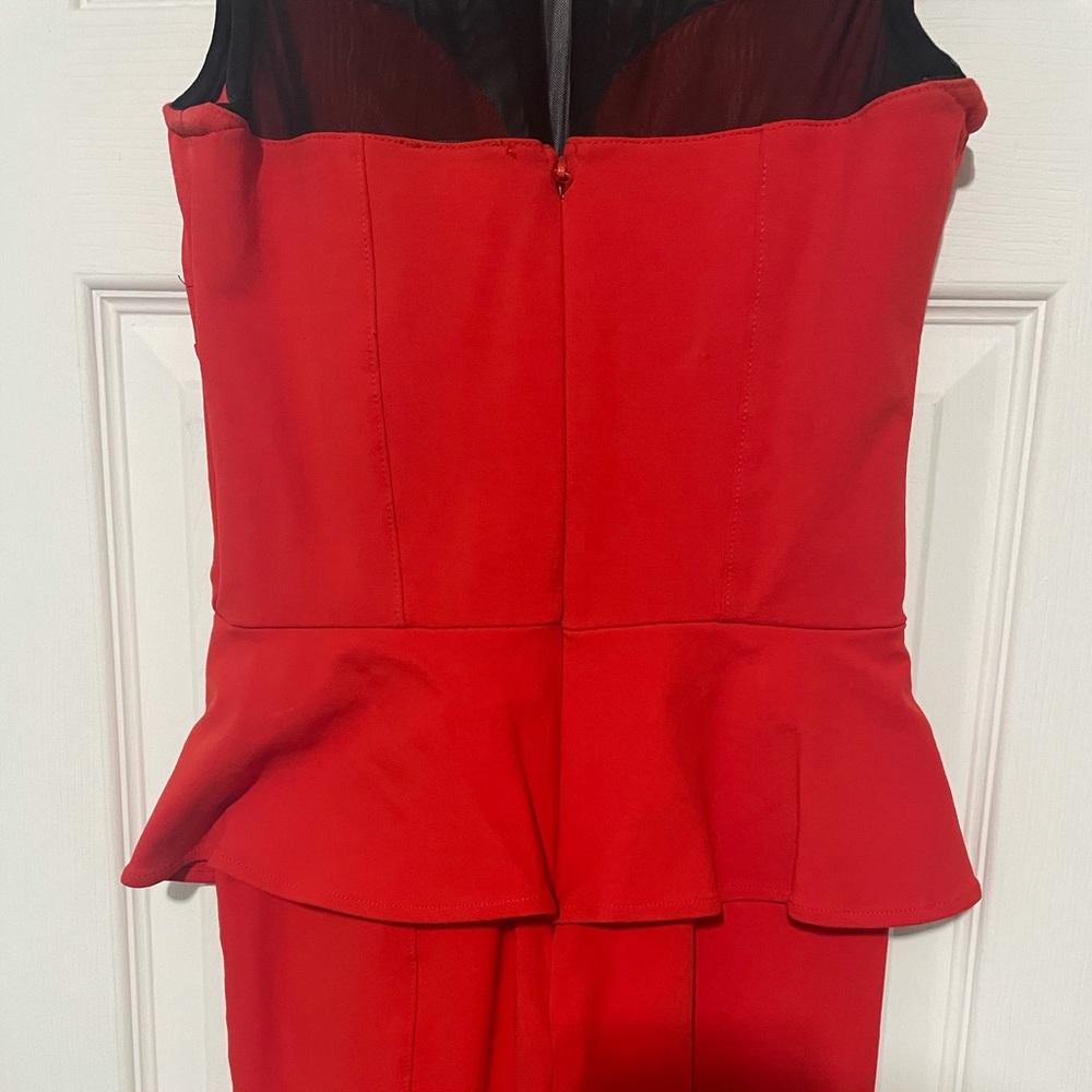 Bebe Dress Orange Red - Picture 3 of 9
